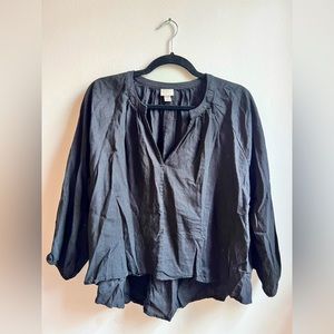 Black Peasant Blouse